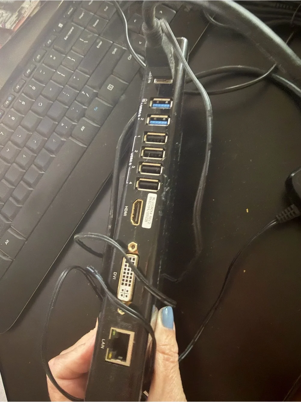 Wavlink USB DisplayLink Docking Station in Black